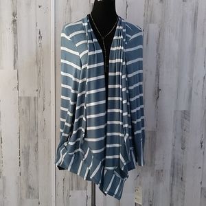 0626 Tru Self Long Sleeve Cuffed Flyaway Cardigan